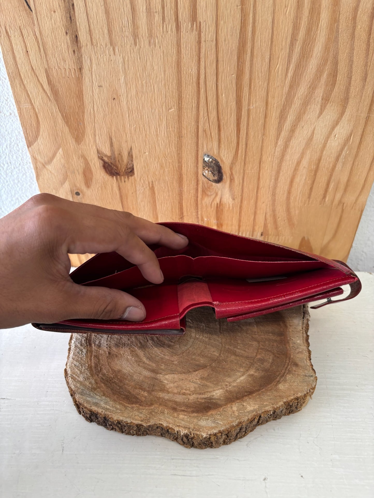 Vtg Red Wallet