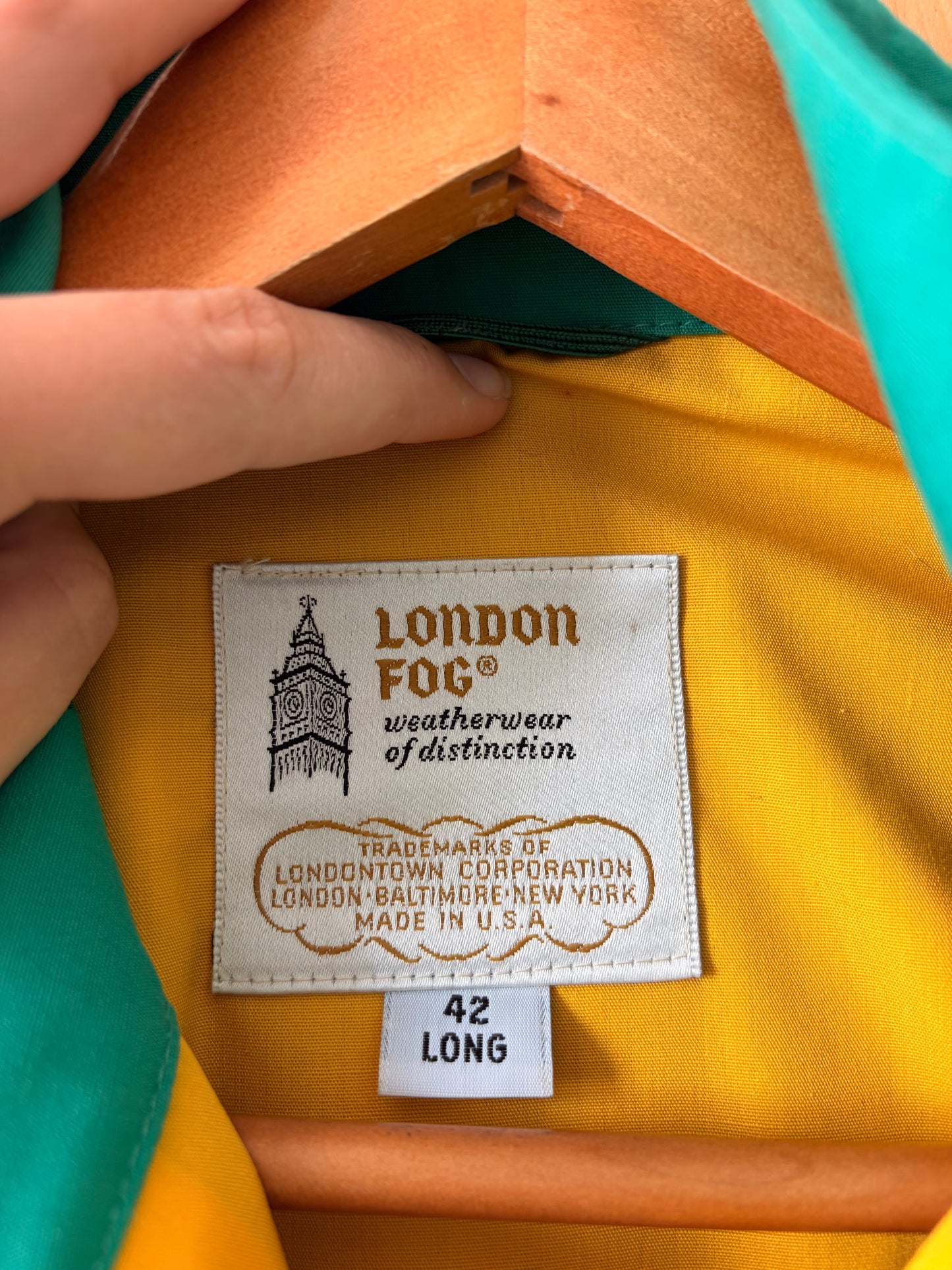 Vtg London Fog Teal Jacket : 42 Long
