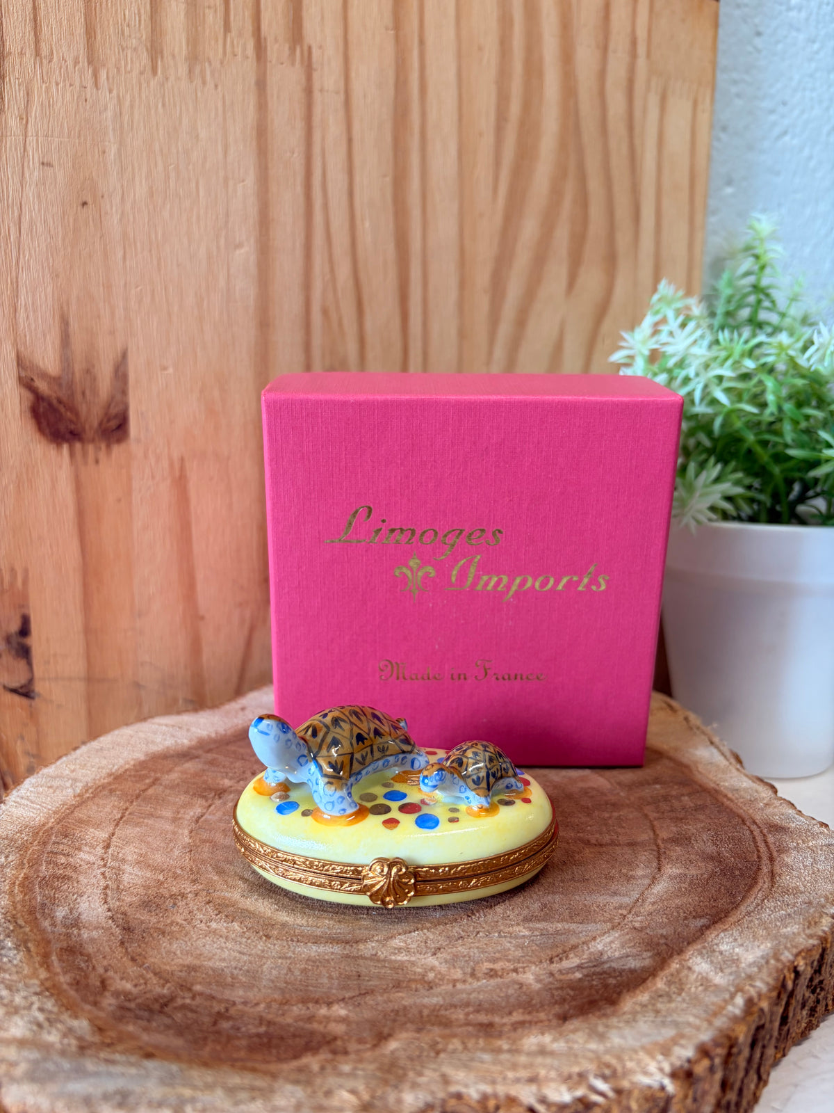 Limoges Porcelain Turtles Trinket Box (Local Pickup Only)
