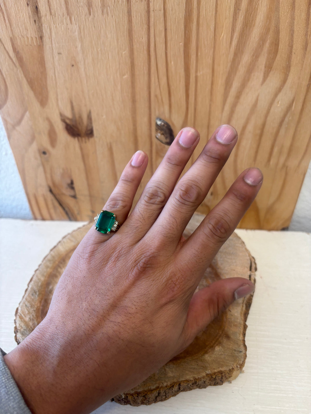 14KT G.E. Emerald Green Ring : 5