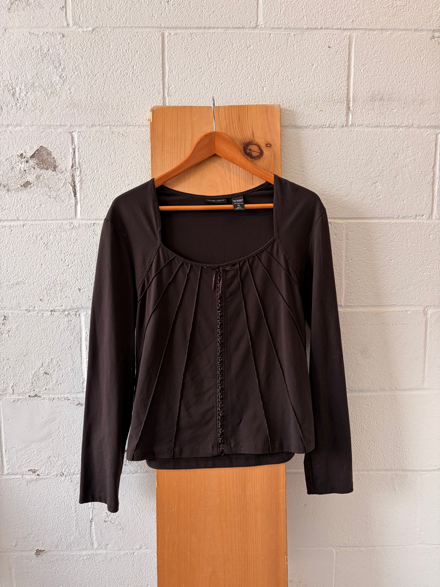 Dark Brown Bow Detailed Top : XL