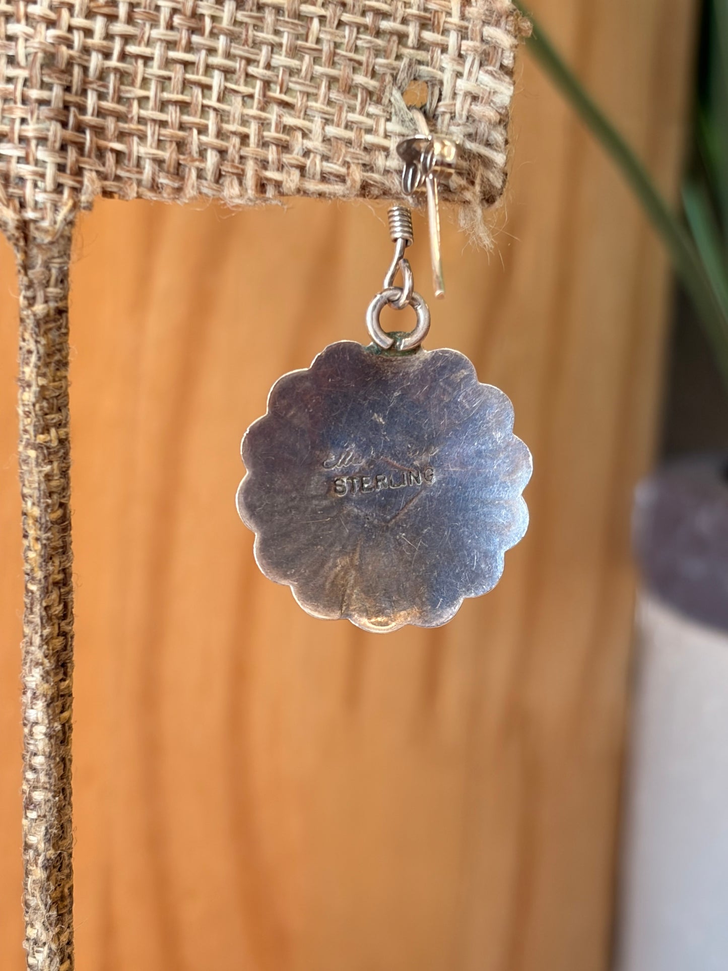 Sterling Sunburst Flower Earrings