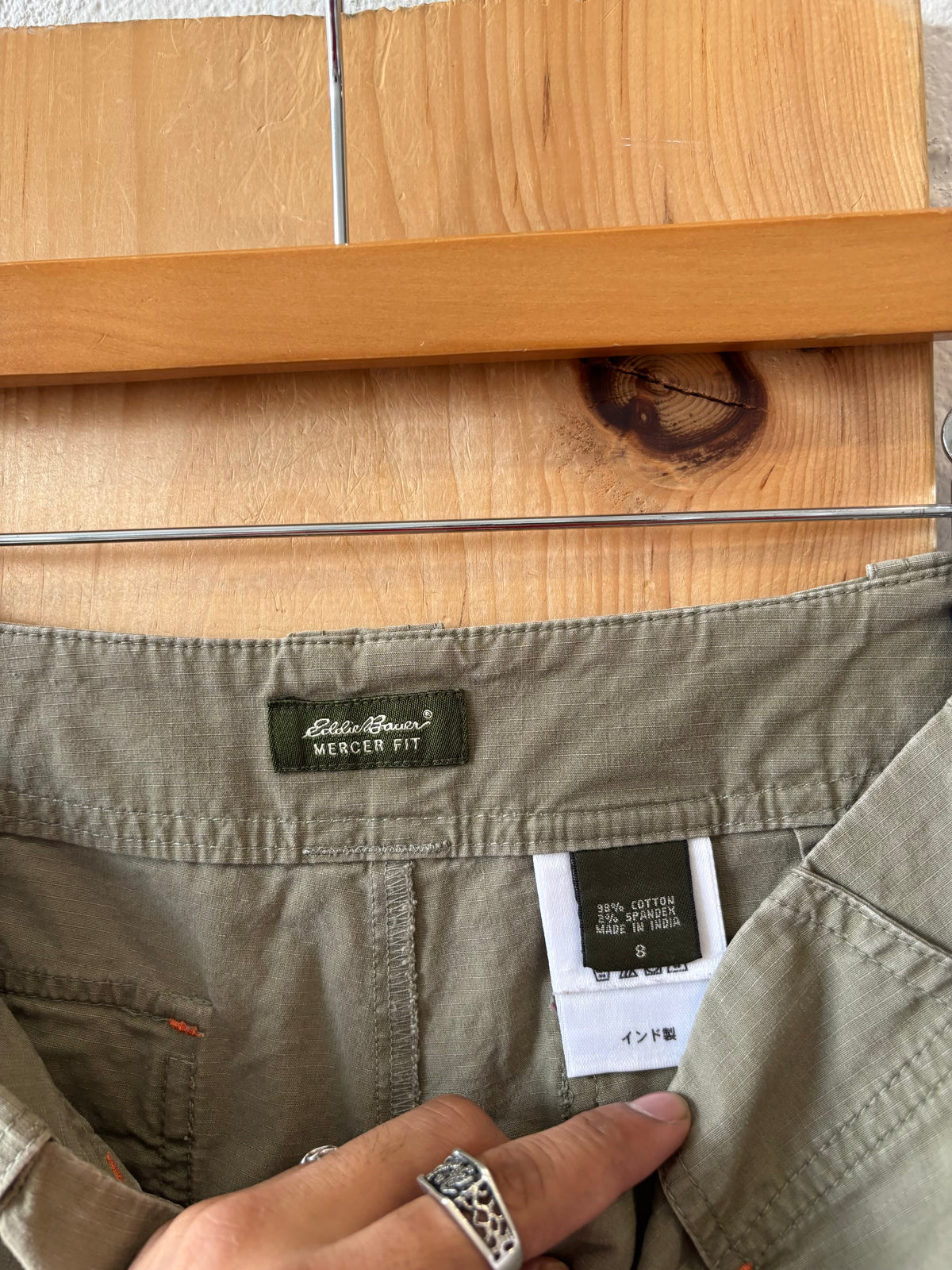 Olive Green Eddie Bauer Utility Shorts : Size 8