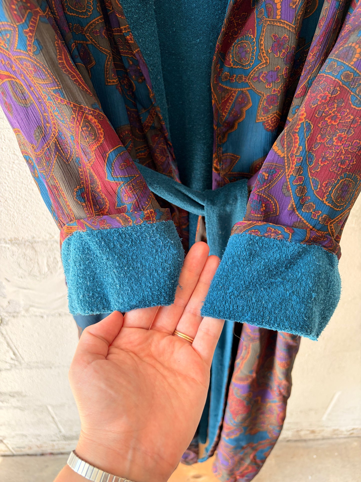 Vtg Victoria’s Secret Paisley Robe : XS/S (As Is)
