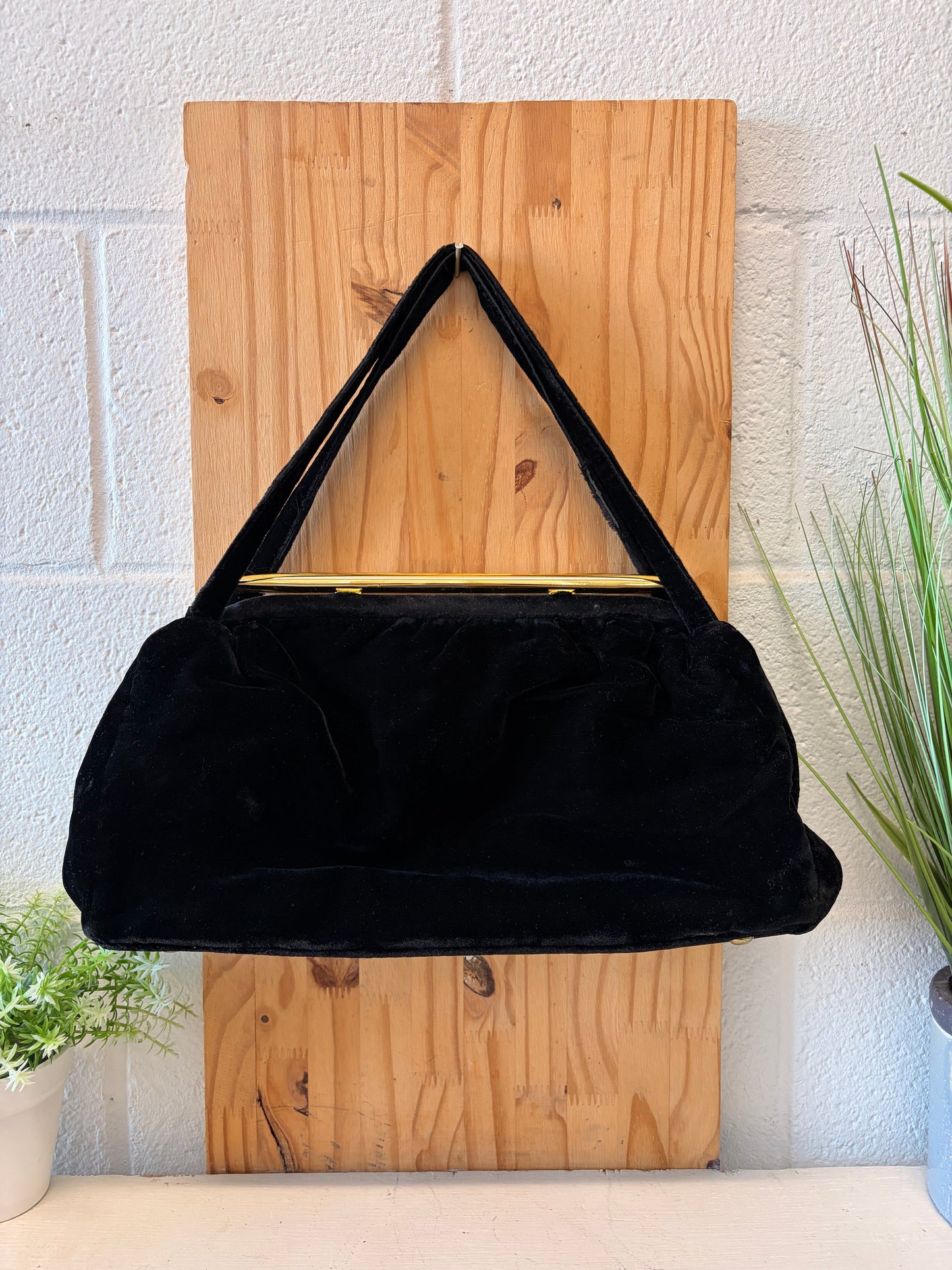 Black Velvet Handbag