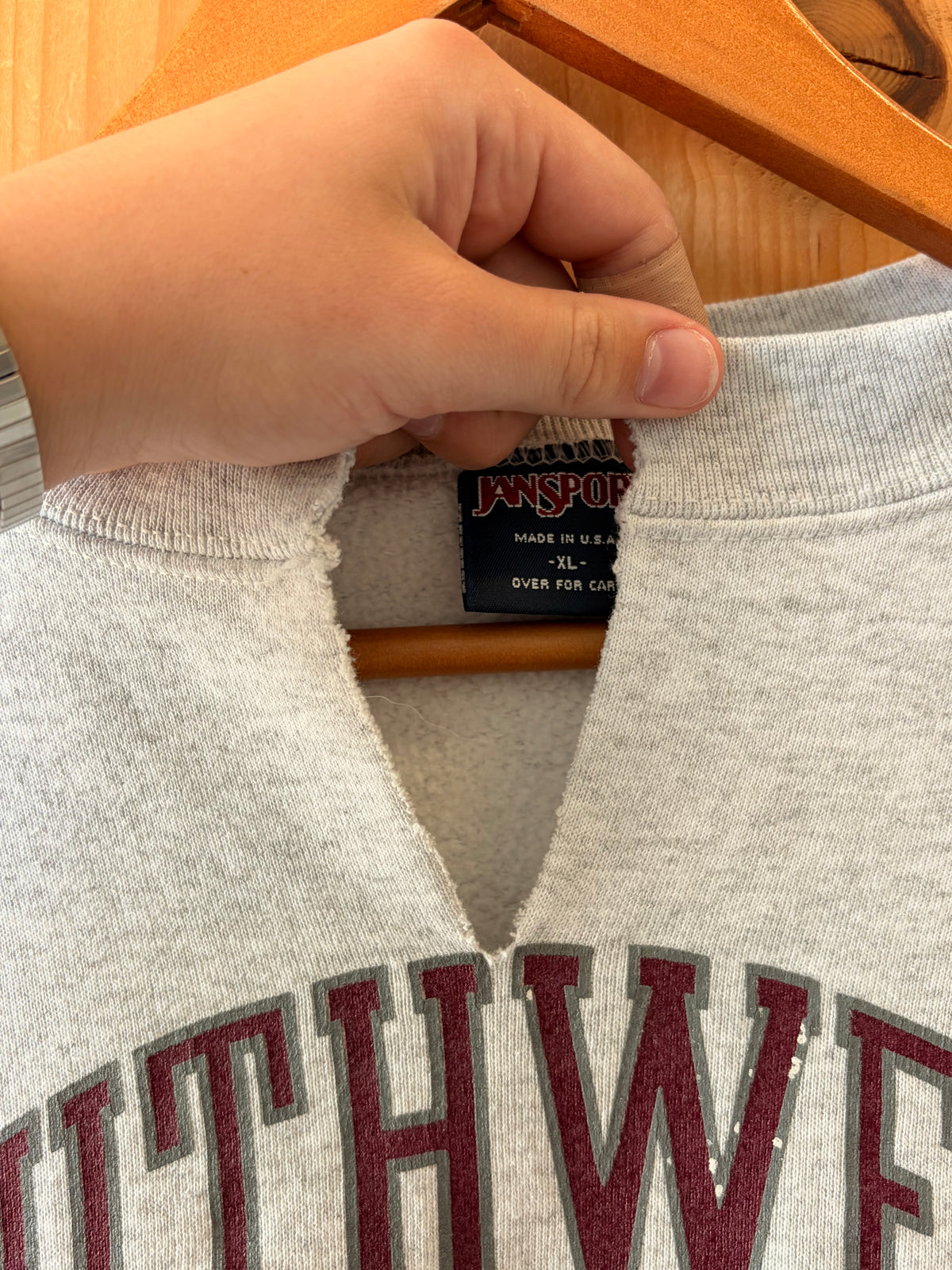 Vtg Reworked Southwest Missouri State Crew : XL