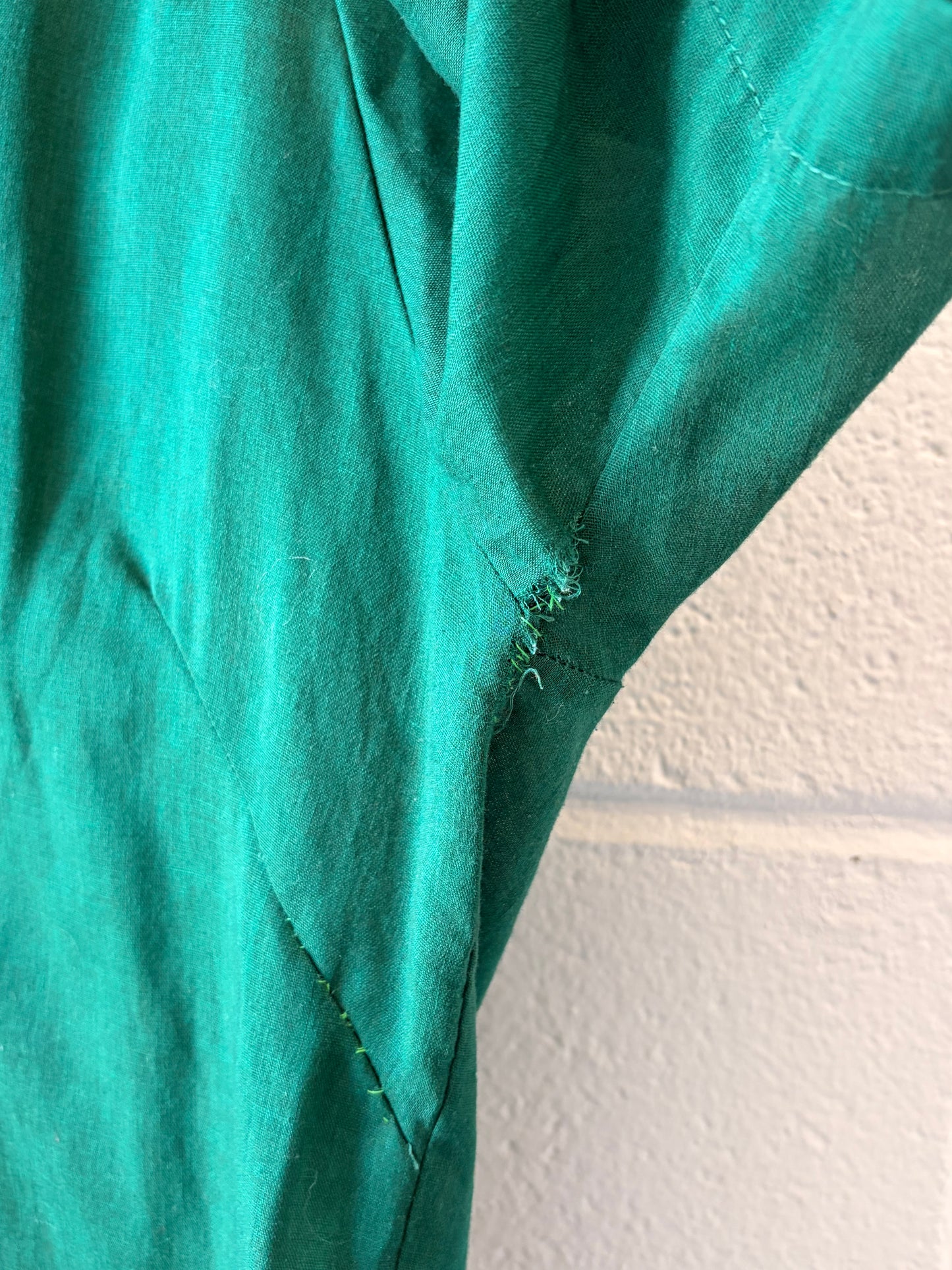 Vtg Hilton Striped Green Work Shirt : 38 (As Is)
