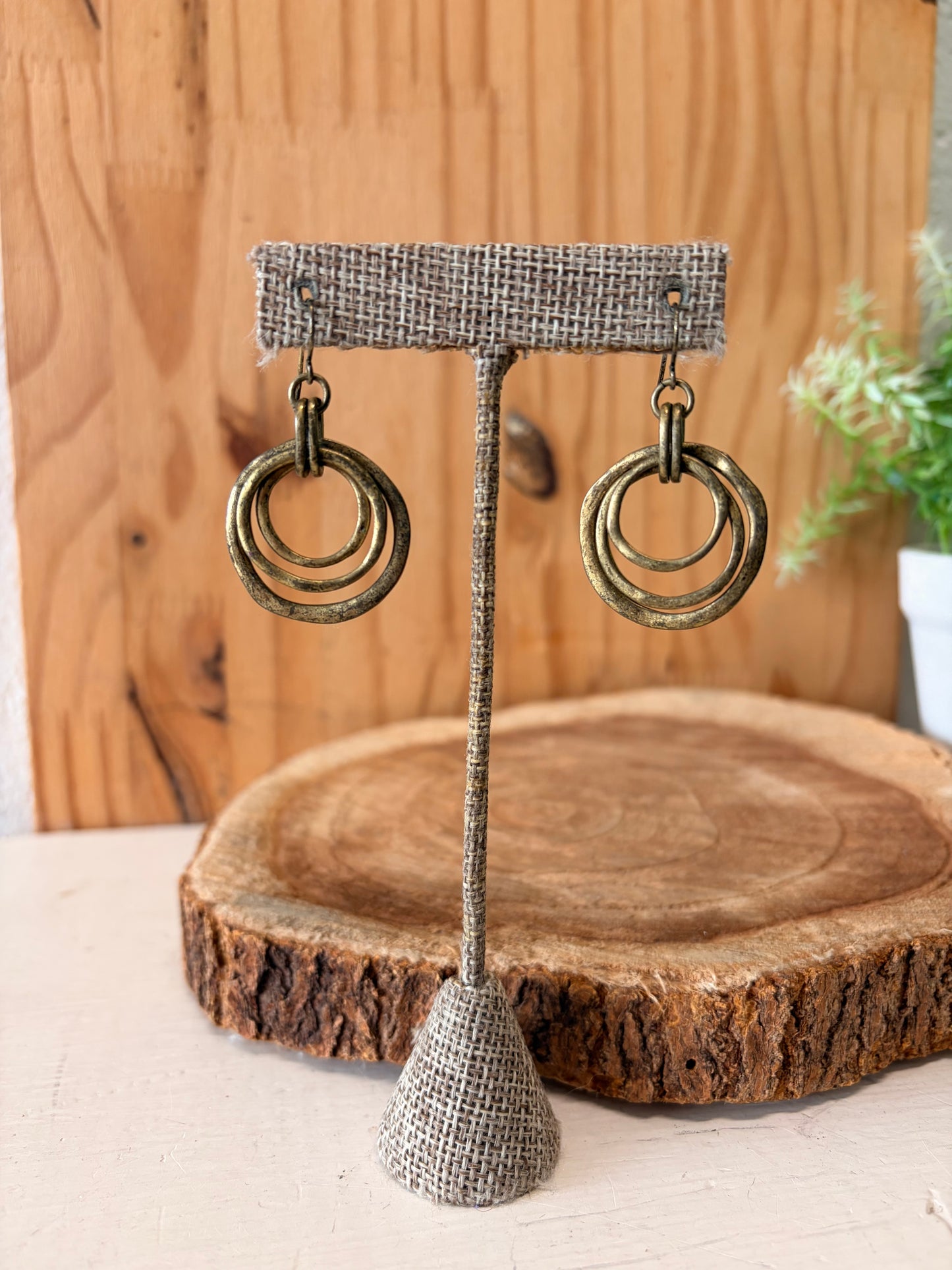 Gold Tone Layered Hoop Earrings