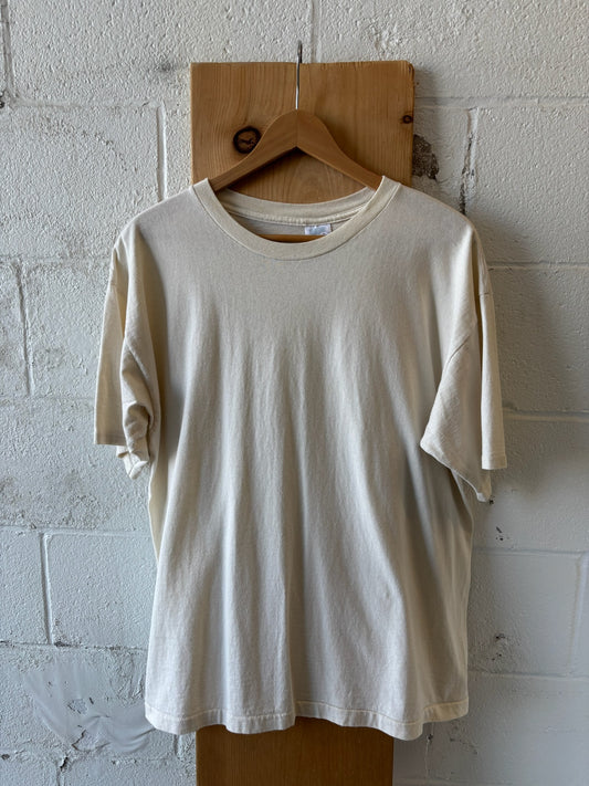 Single Stitch Beige Tee : XL