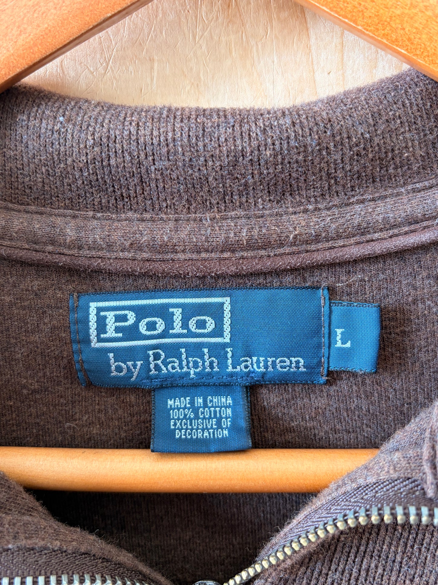 Brown Ralph Lauren Quarter Zip : L