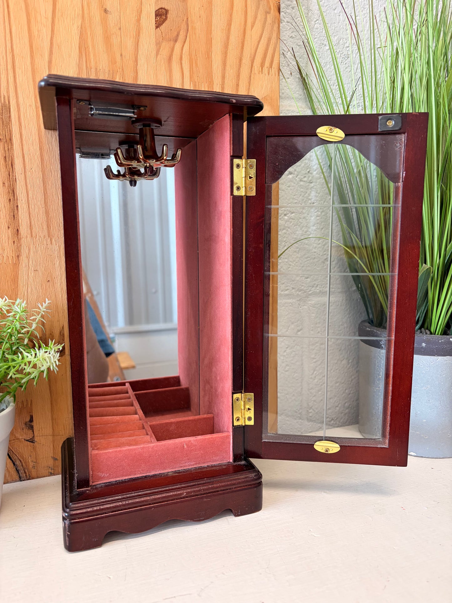 Wooden Mirrored Jewelry Box (Local Pick Up Only)