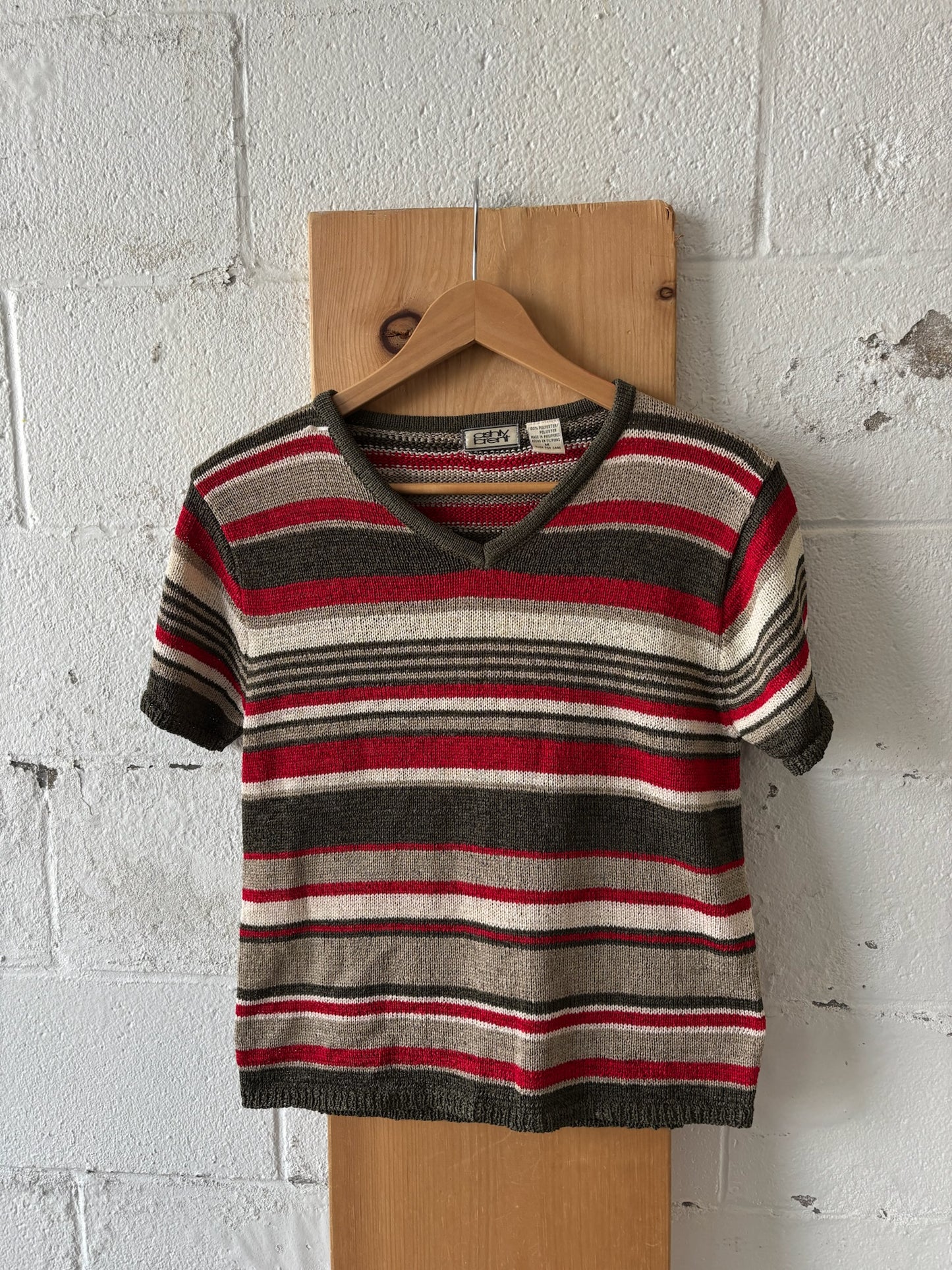 Vtg Striped Knit Top : M