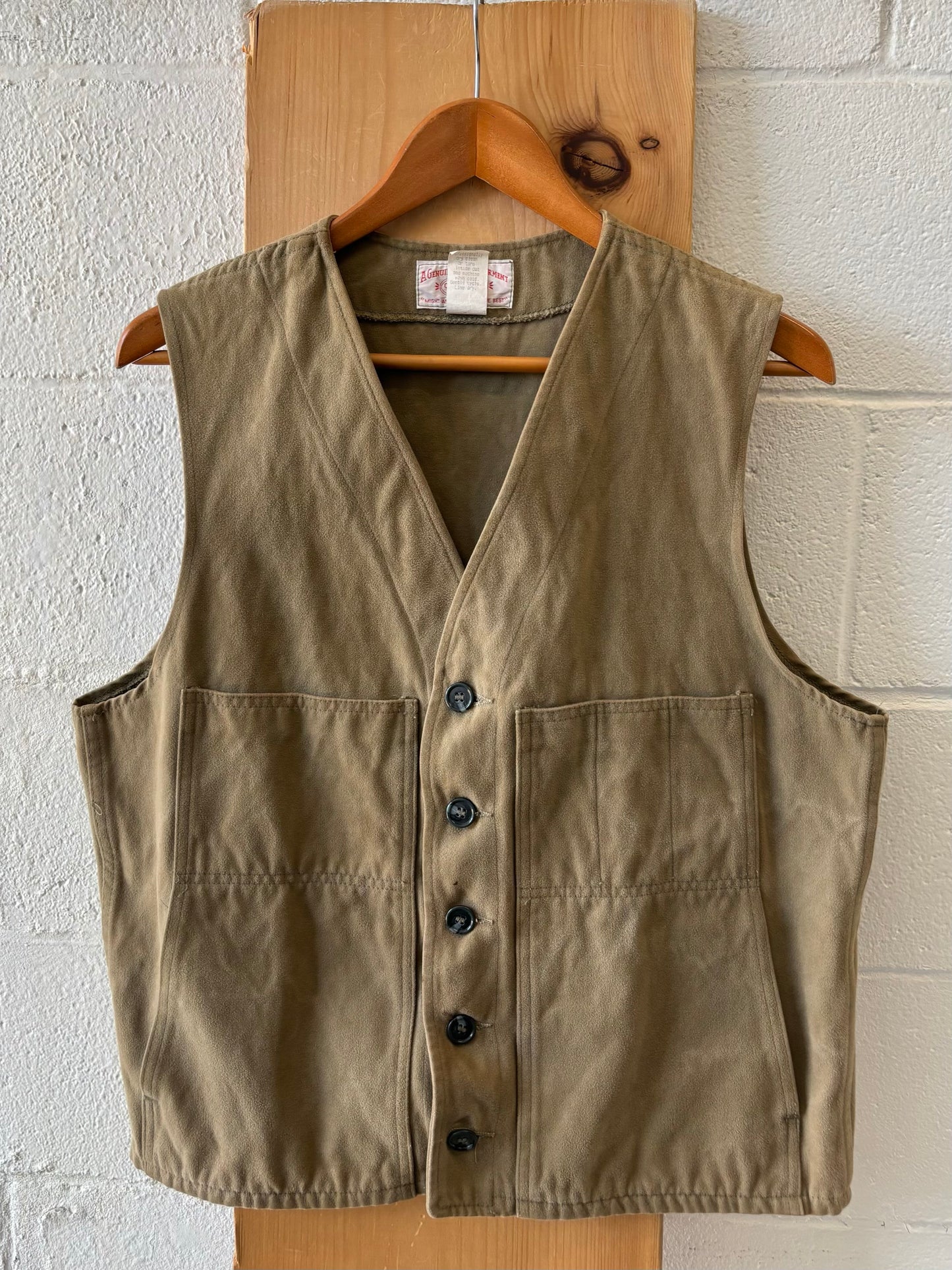 Vtg C.C. Filson Co. Tan Leather Vest : 44