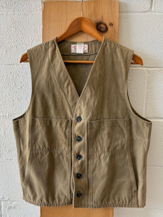 Vtg C.C. Filson Co. Tan Leather Vest : 44