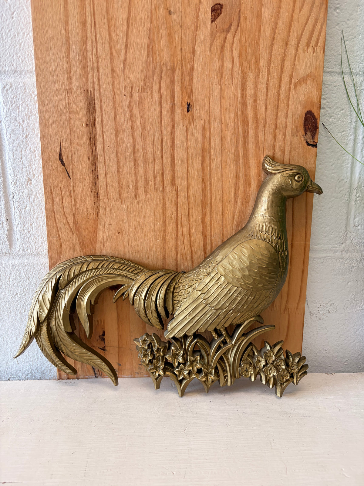 Gold Tone Pheasant Wall Hang (Local Pick Up Only)