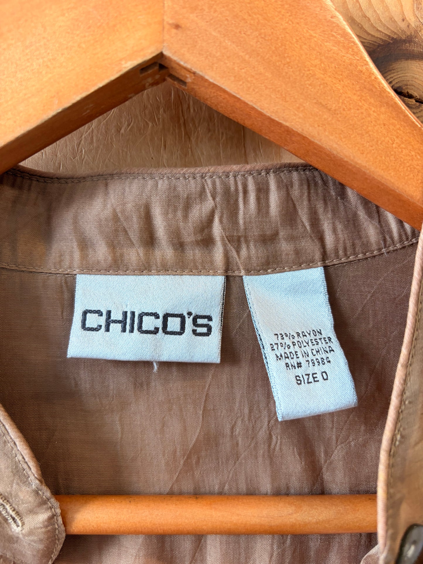 Sheer Brown Button Down : S/M