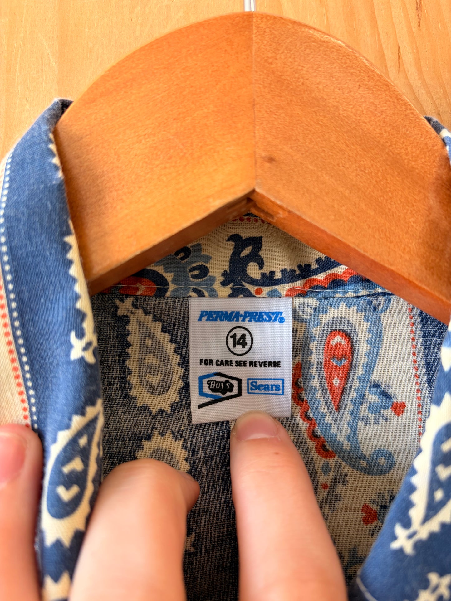 Vtg Paisley Button Down : 14