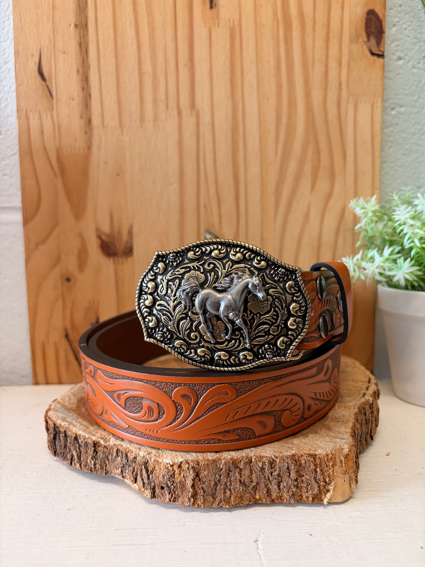 Brown Horse Buckle Belt