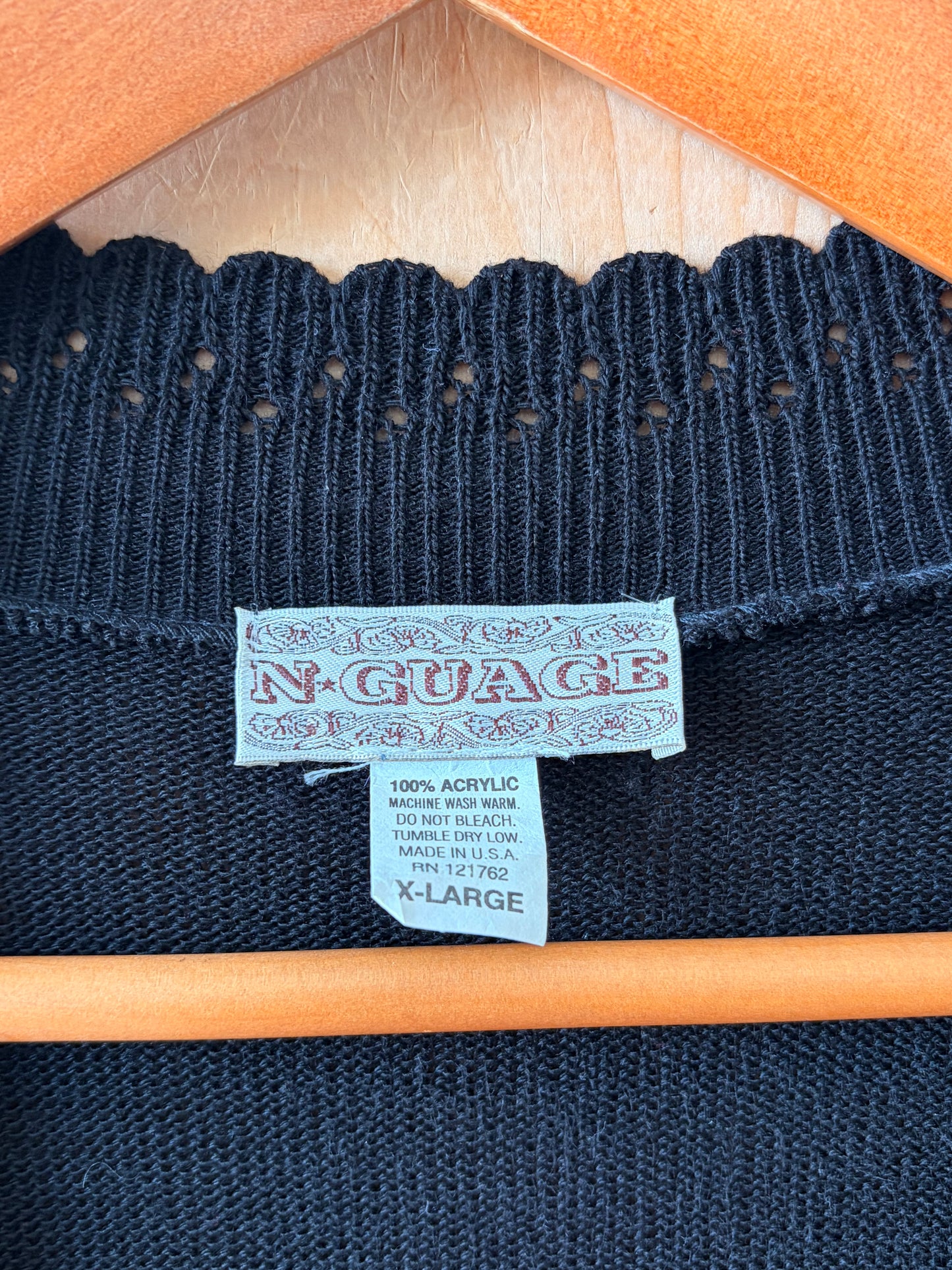 Little Black Short Sleeve Cardigan : XL