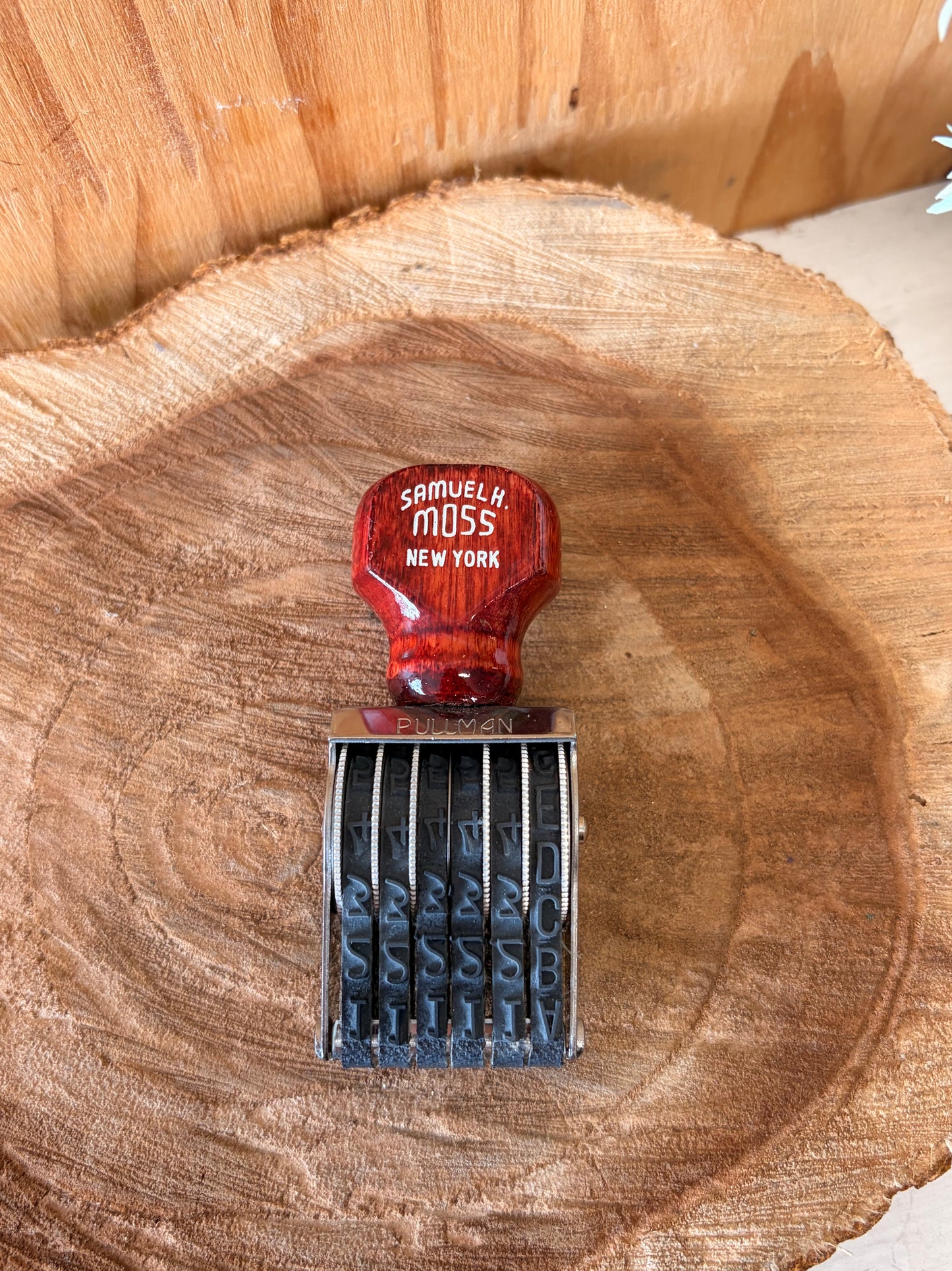 Vtg Samuel H. Moss Date Stamp (As Is)