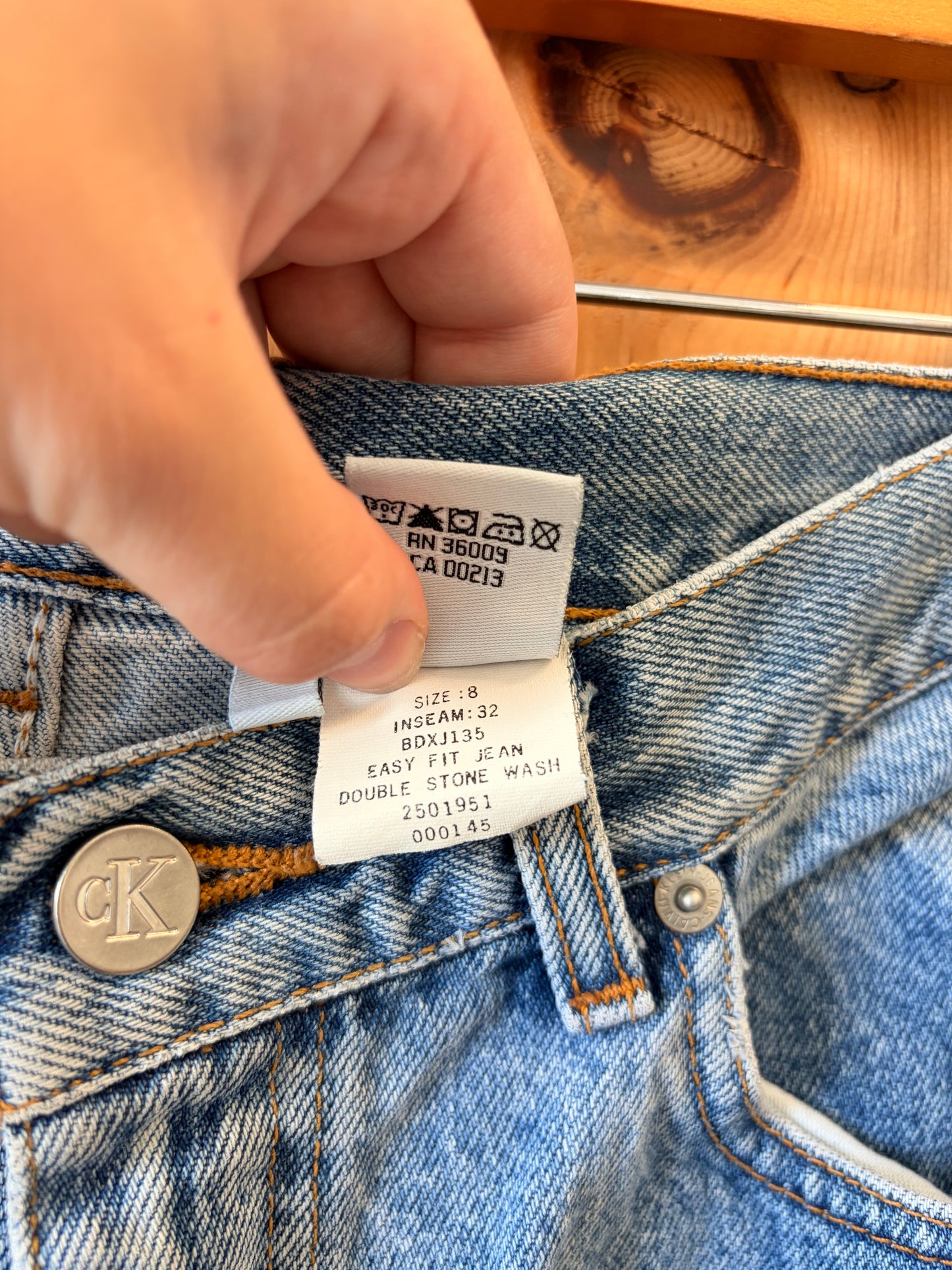 Calvin Klein Stone Wash Jeans : 8