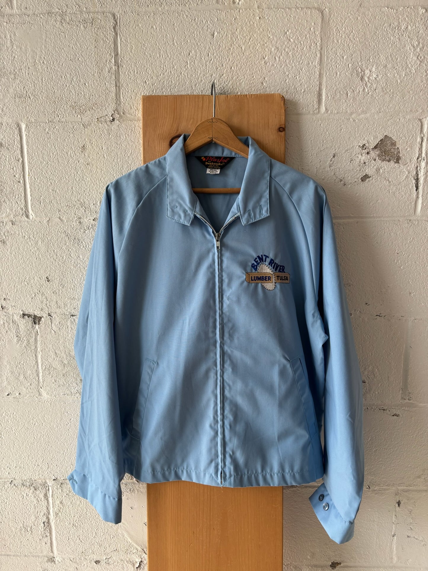 Vtg Baby Blue Tulsa Work Jacket : L