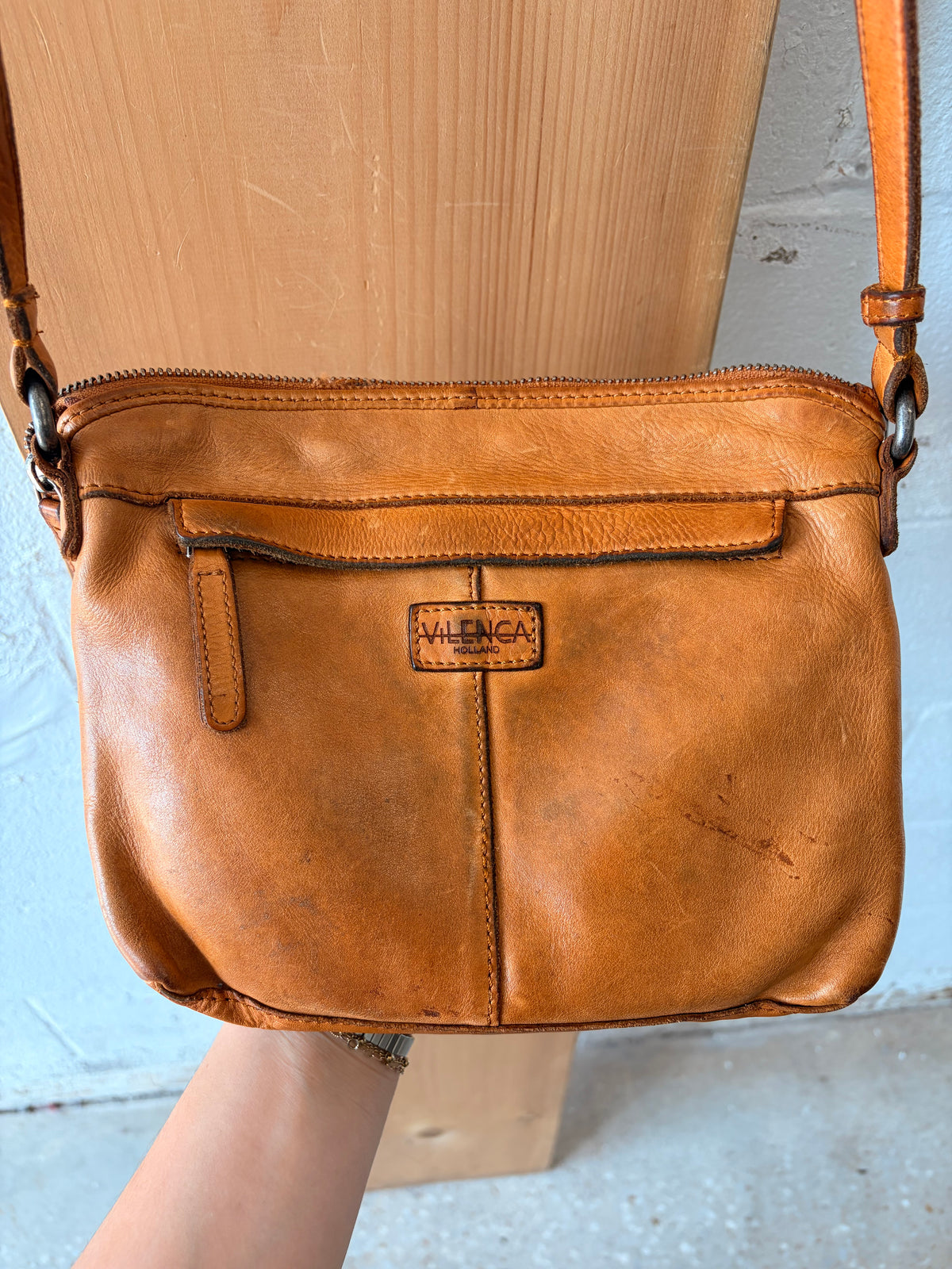 Textured Woven Leather Purse (As Is)