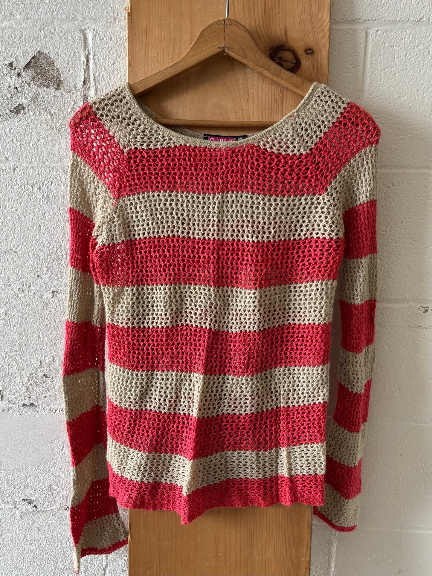 Y2K Striped Sweater : M