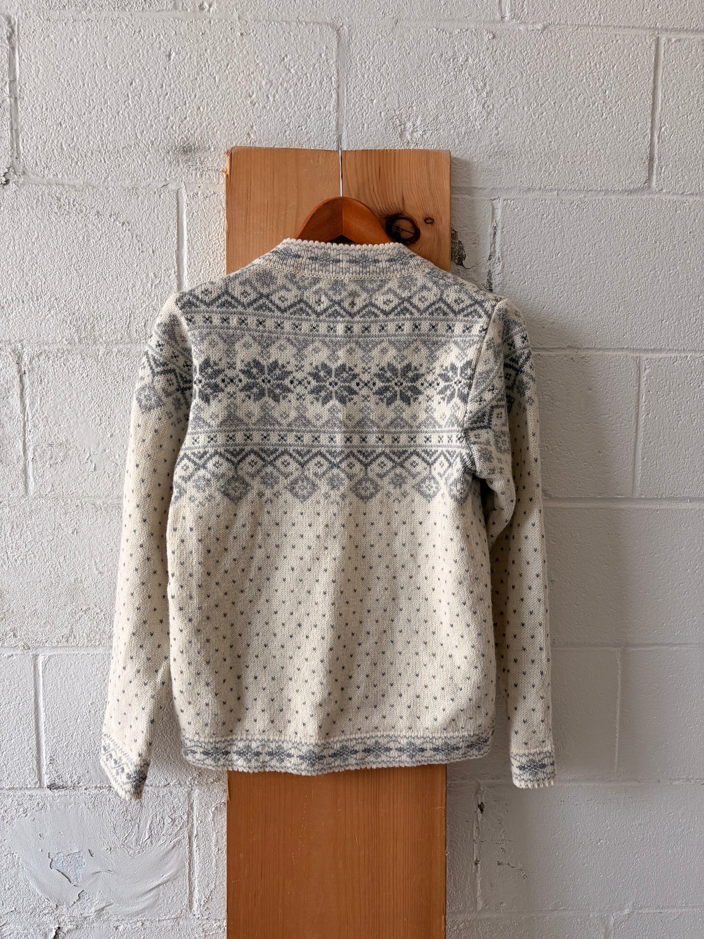 Vtg Patterned Wool Jacket : XS