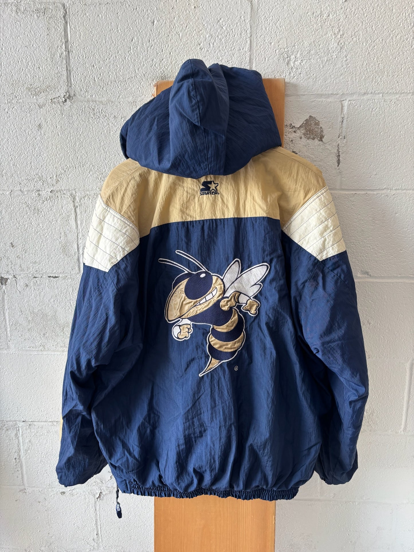 Vtg Yellow Jackets Starter Puffer : XL