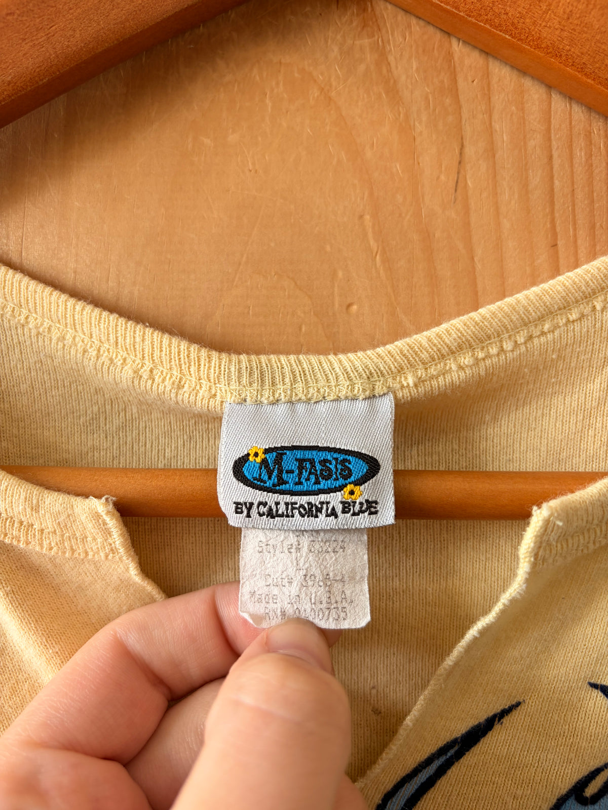 Vtg Yellow Butterfly Tank : L