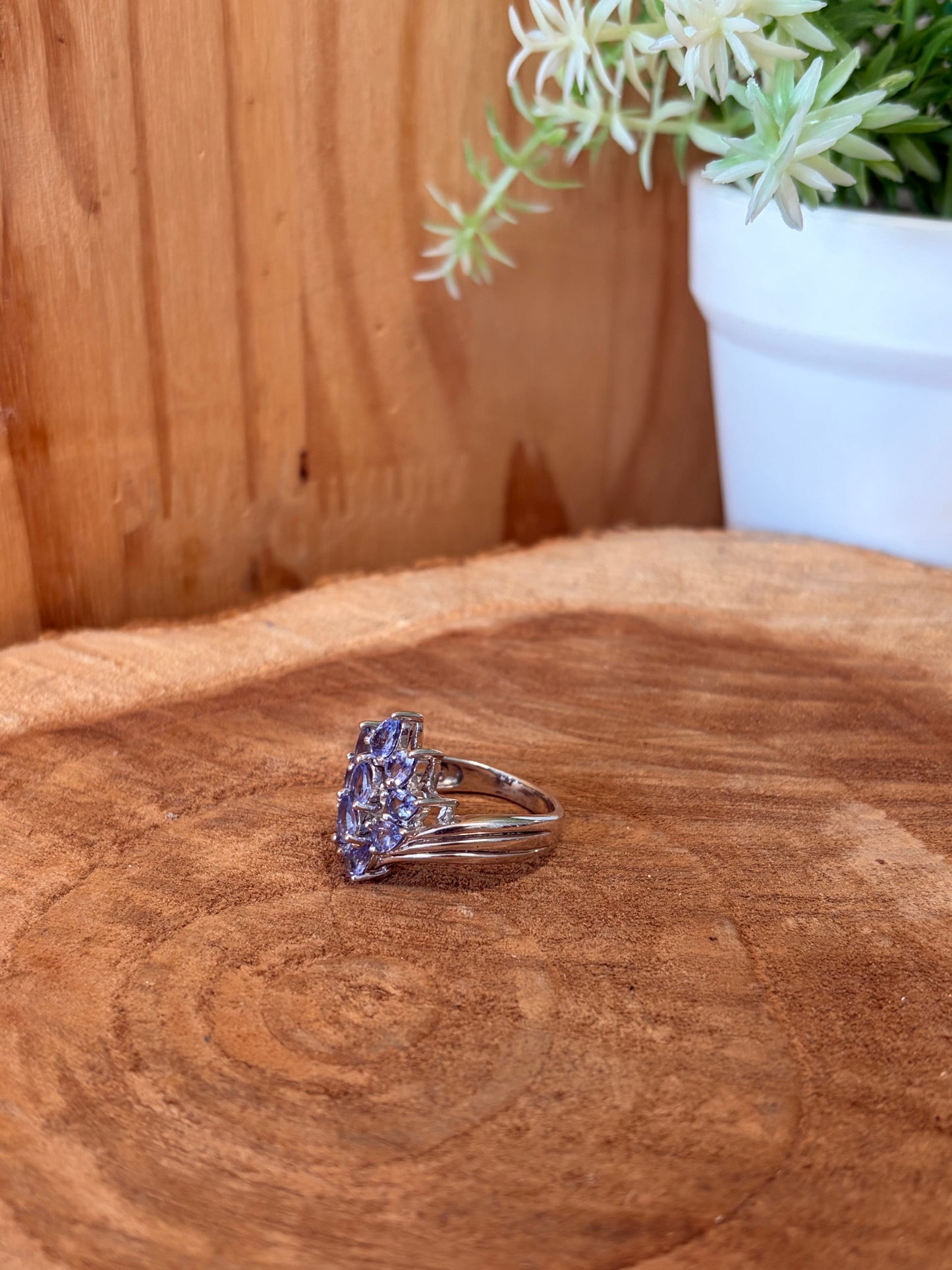 925 Sterling Cluster Ring : Size 7