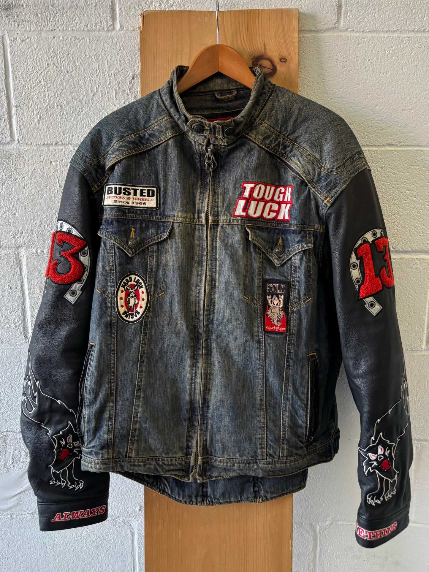 Vtg Strongarm Icon Moto Jacket : XL