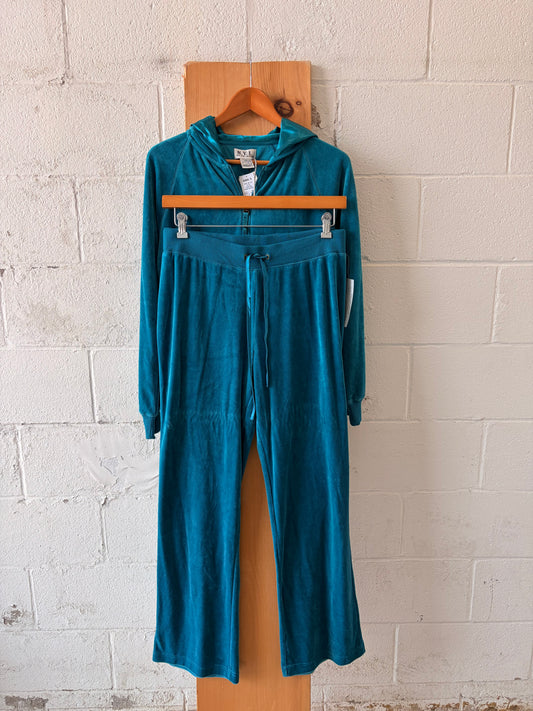 NWT Teal Matching Velour Lounge Set : L