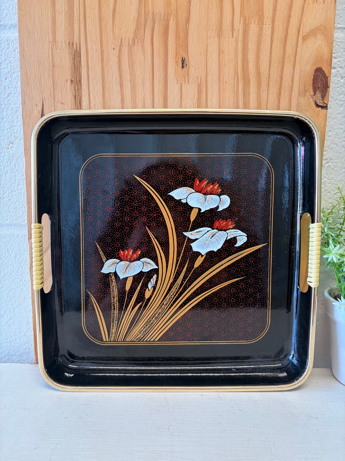 Floral Lacquerware Tray (Local Pick Up Only)