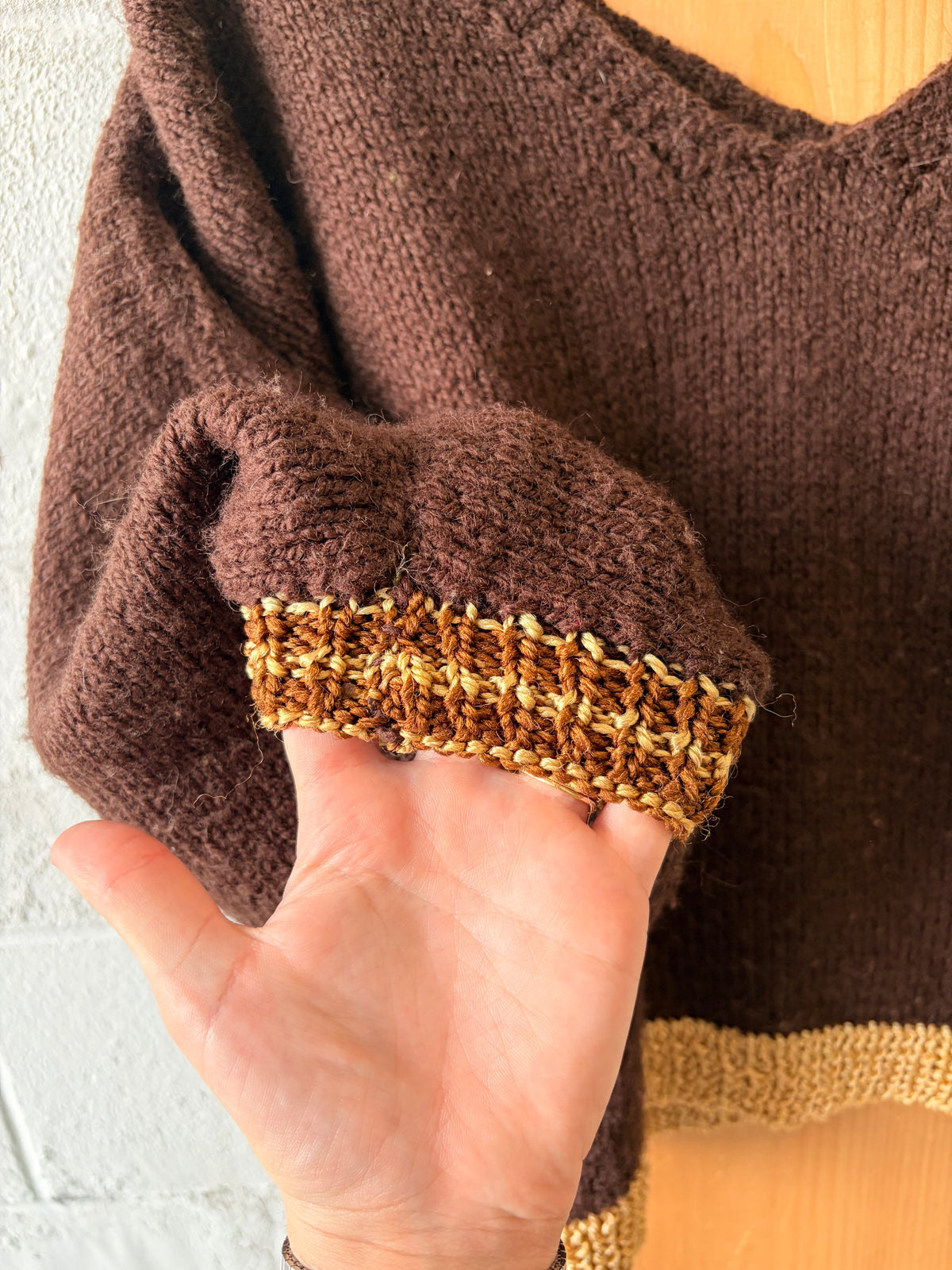 Handmade Slouchy Knit Sweater : M/L
