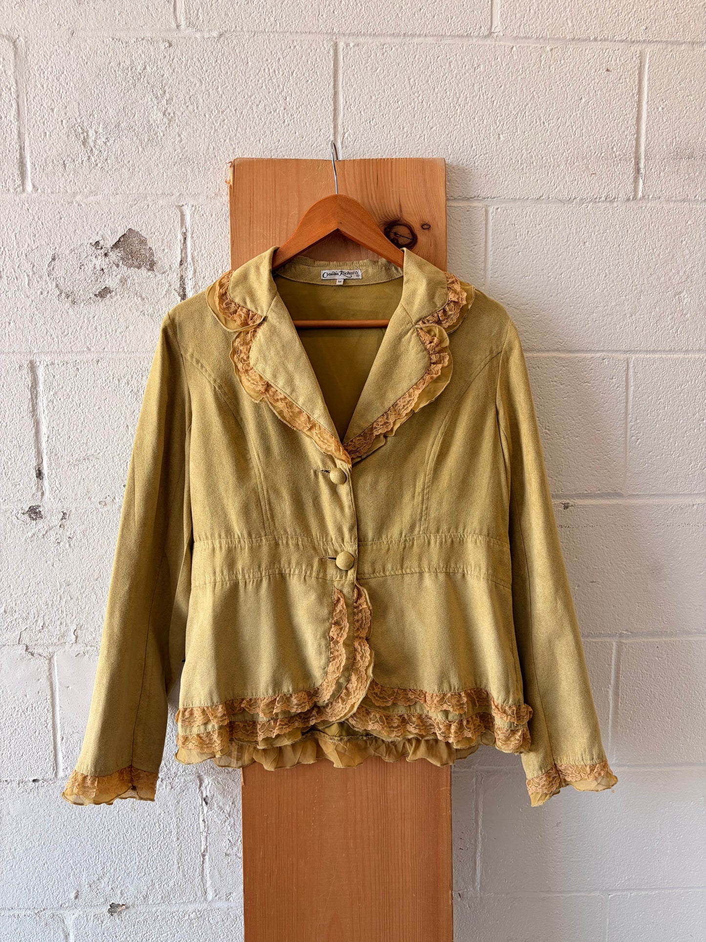 Lace Ruffled Blazer : M