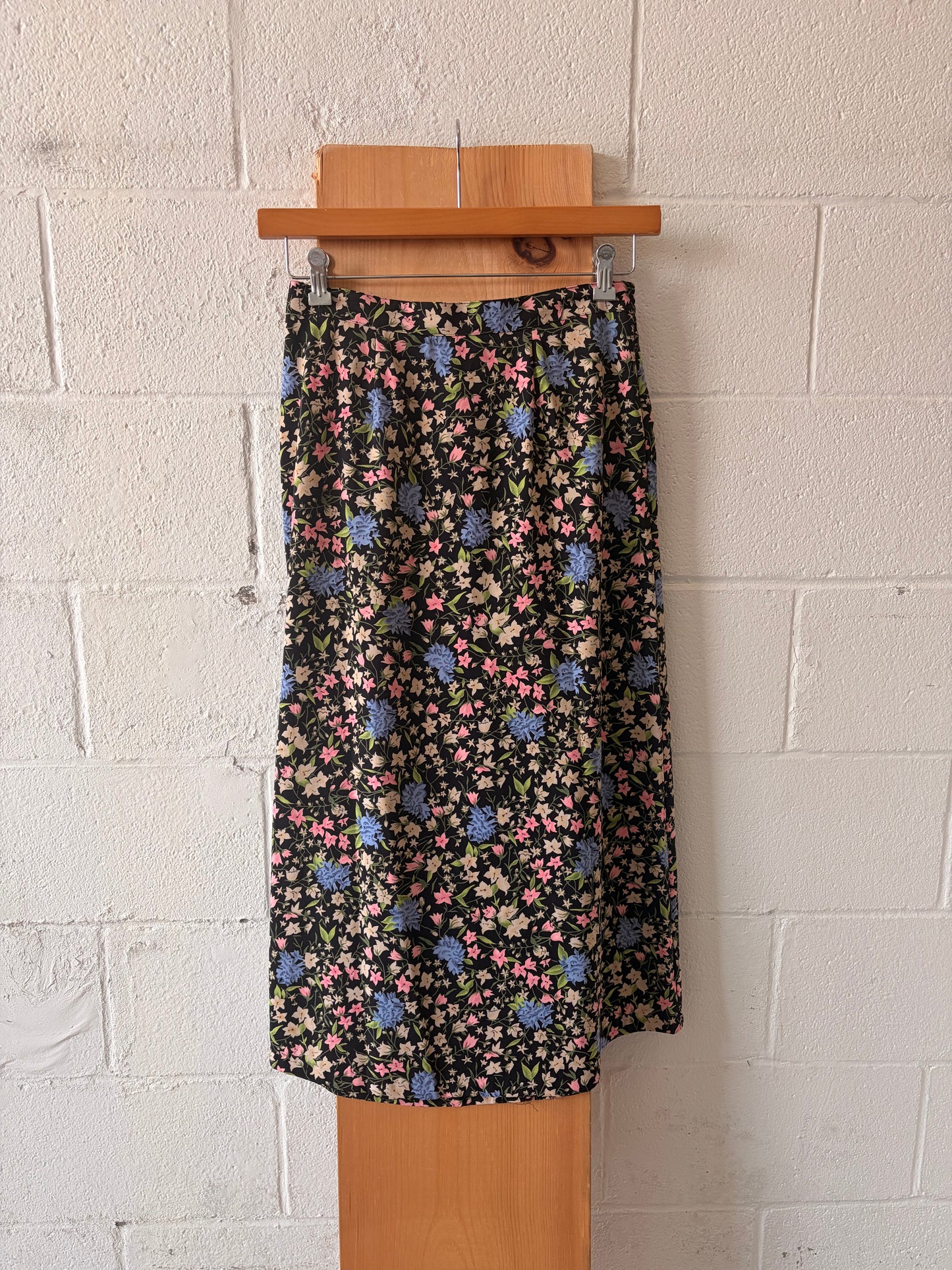 Pink & Blue Floral Skirt : PS