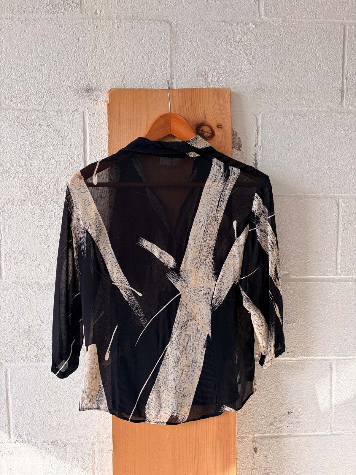 Semi Sheer Abstract Top : M/L