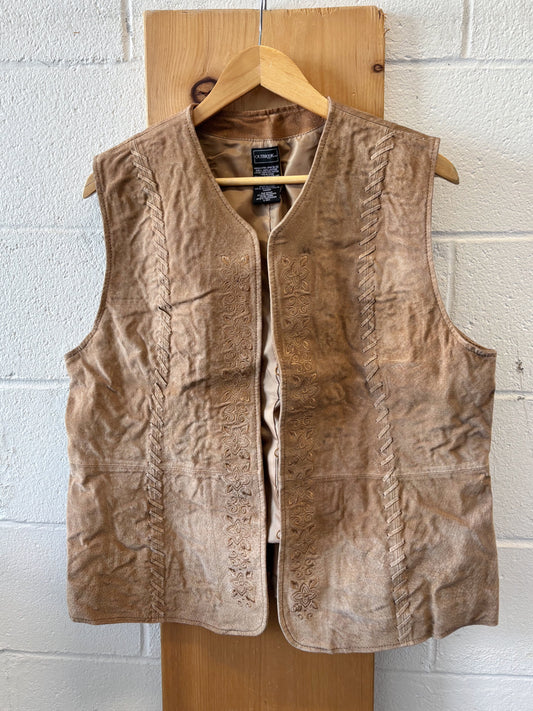 Tan Suede Vest : Ladies XL