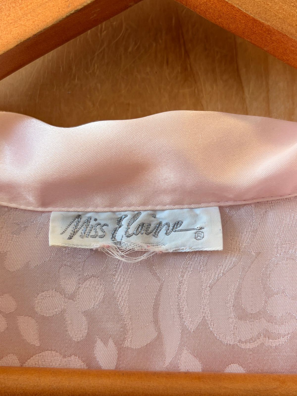 Vtg Pink Rose Robe : L/XL