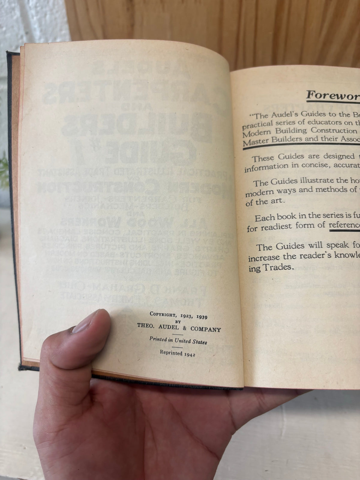 Vtg Audels Carpenters & Builders Vol. 1-4 (Local Pickup Only)