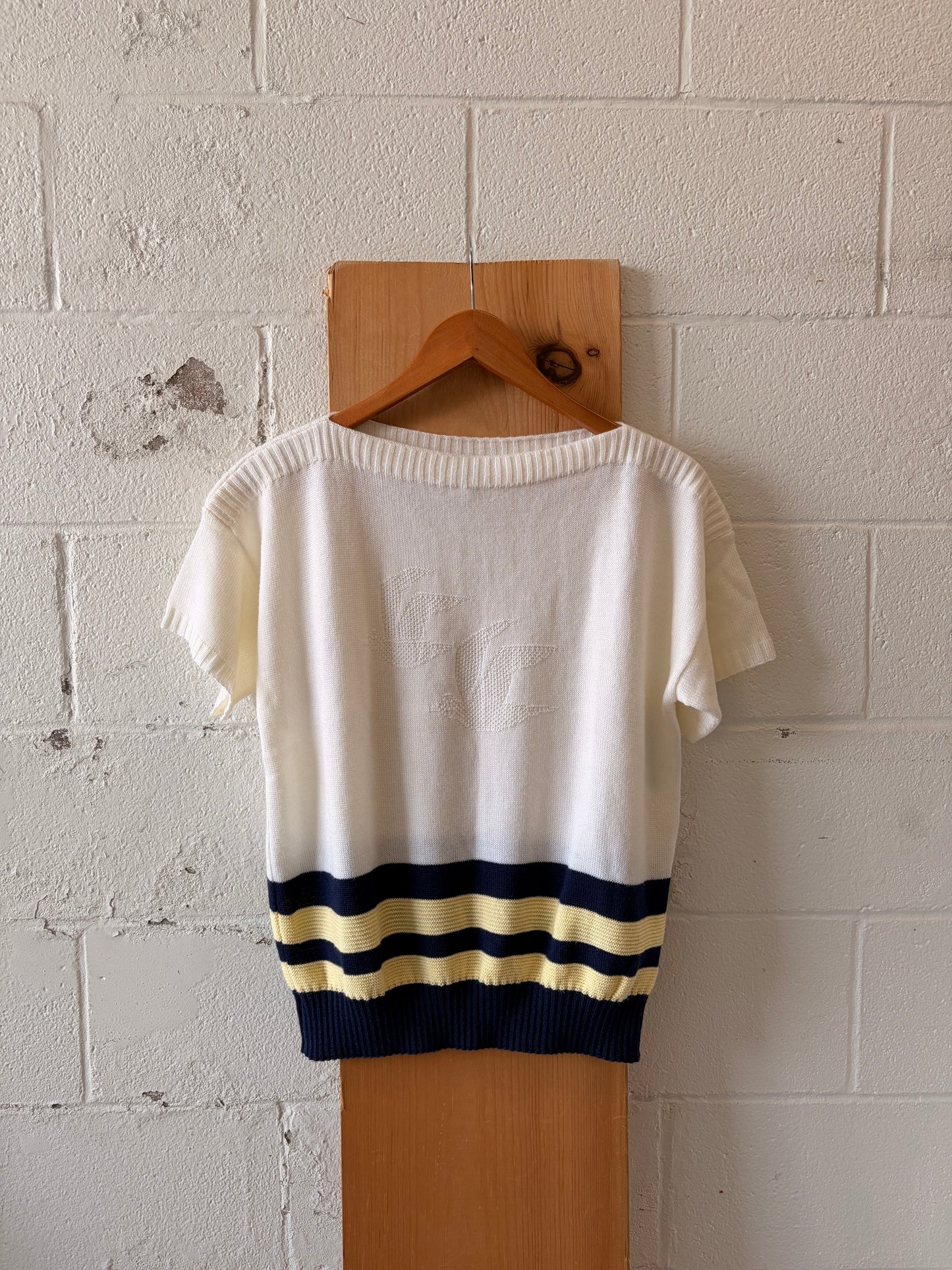 Striped Birds In Flight Sweater : M/L