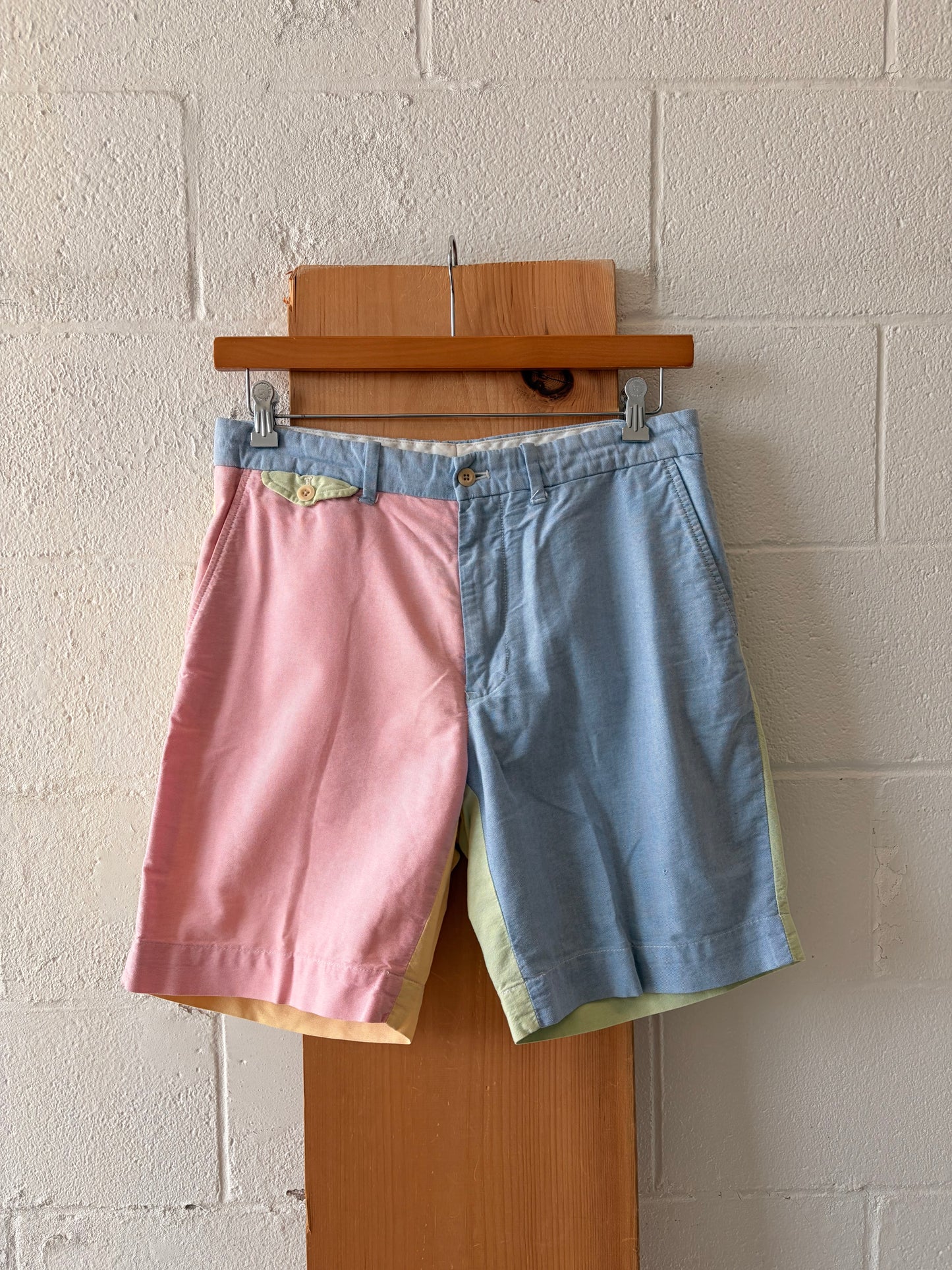 Pastel Color Block Polo Golf Shorts : 32