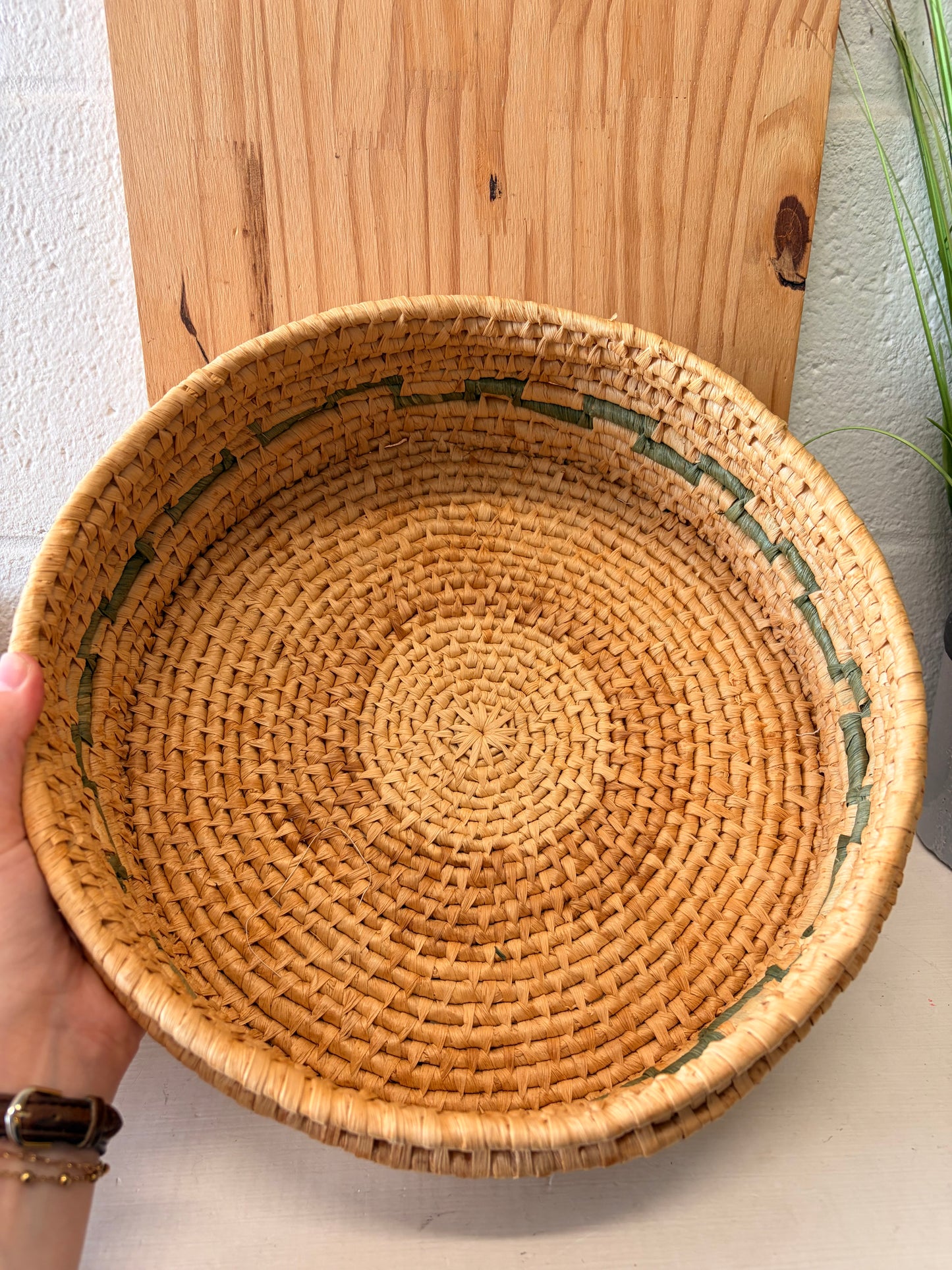 Vtg Pair of Woven Lidded Baskets (Local Pick Up Only)