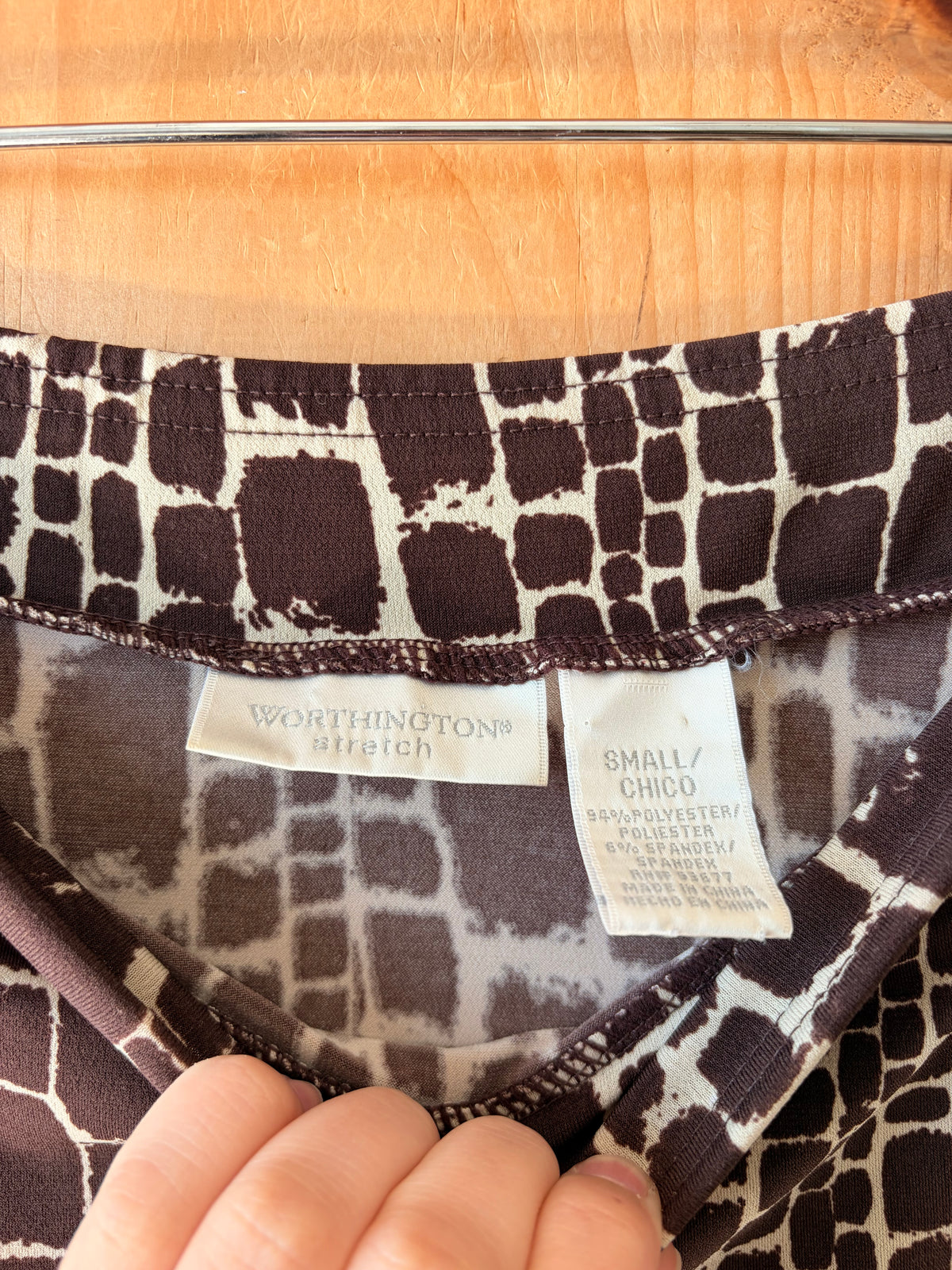 Giraffe Patterned Skirt : S