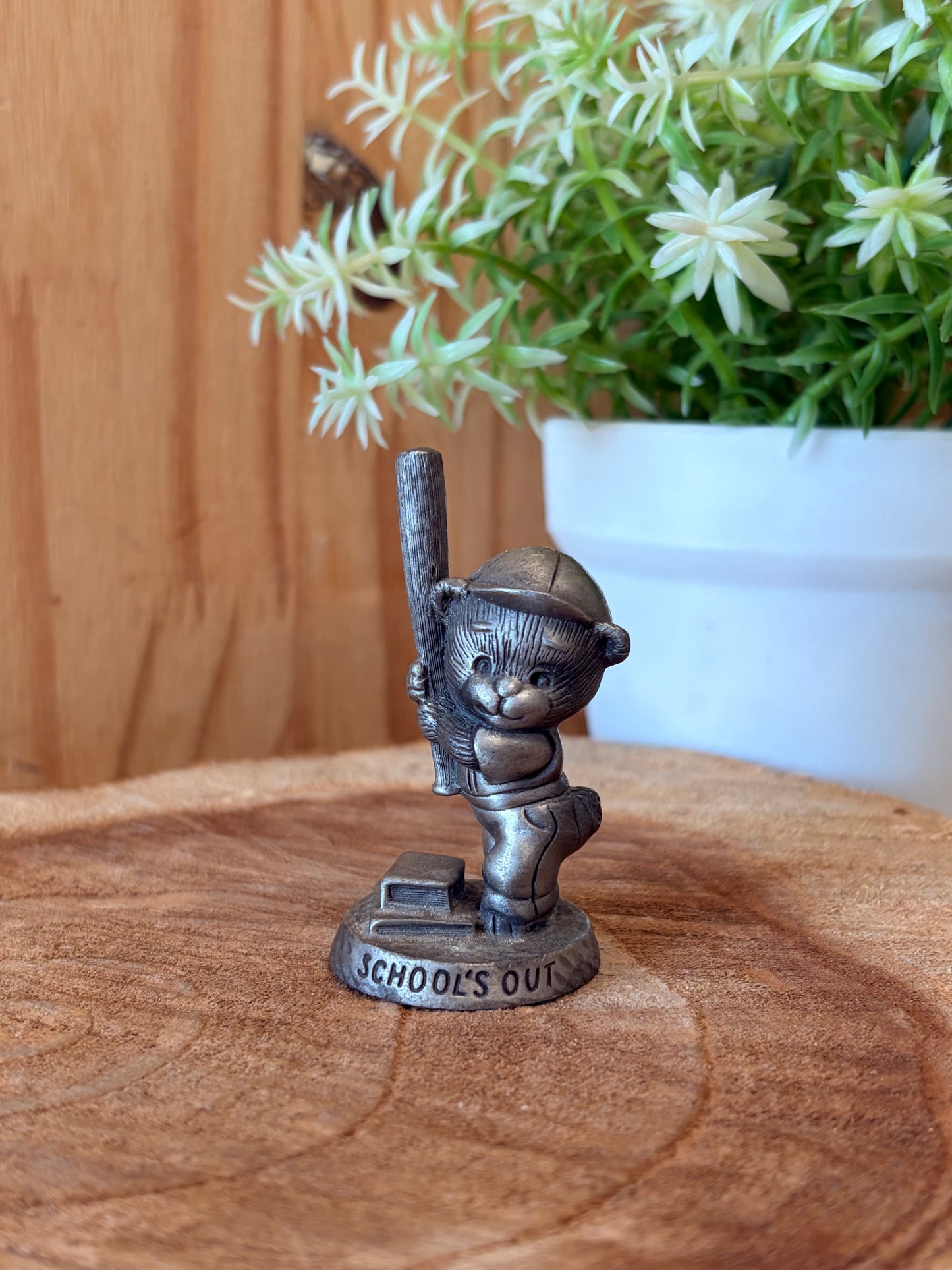 Vtg Little Avon Pewter Bear