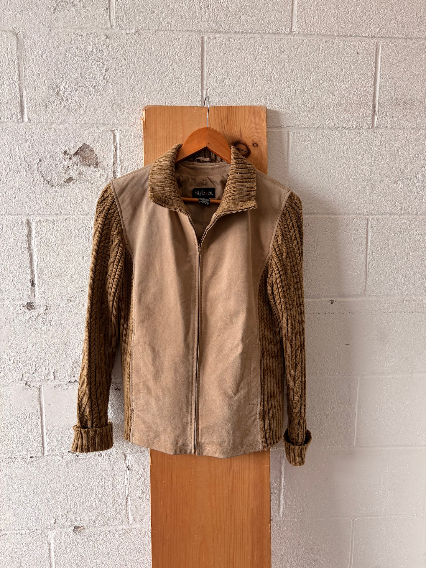 Suede Sweater Jacket : M