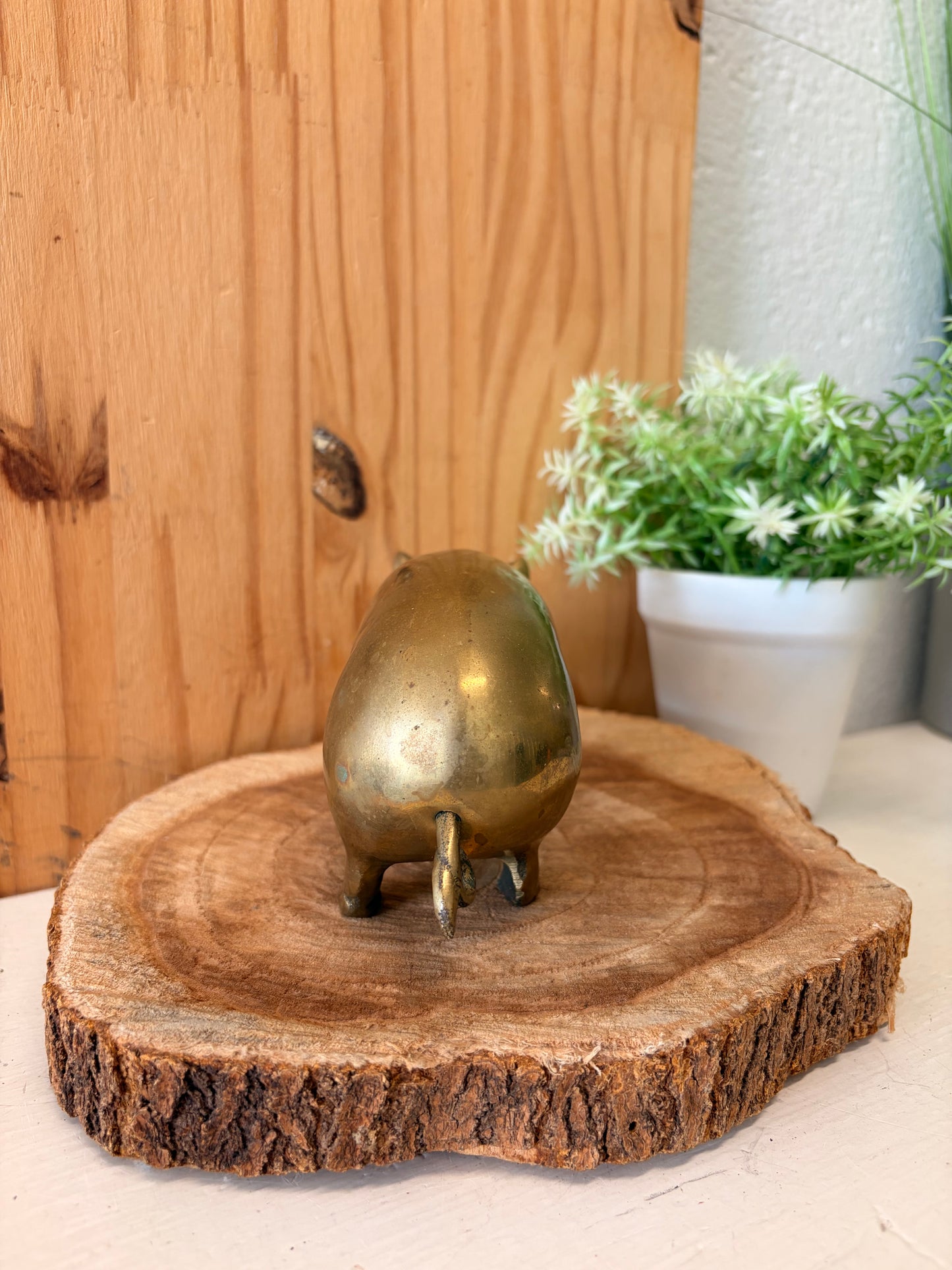 Vtg Brass Pig Figure (Local Pick Up Only)