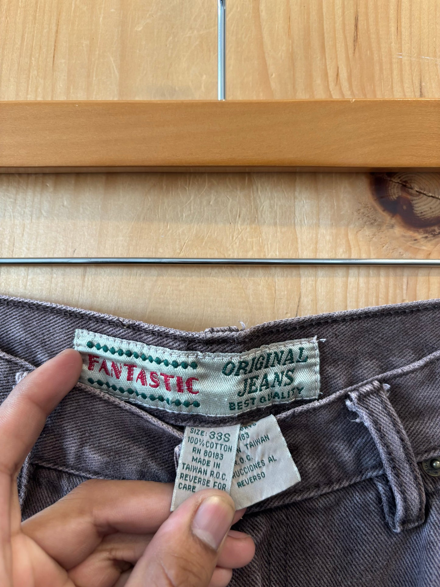 Vtg Brown Jeans : 34" W